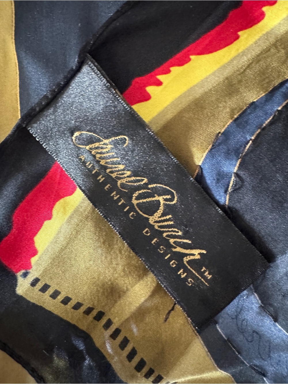 Vintage Laurel Burch Black Cat Parrot Silk Scarf Multicolor Art Wear Collectible - Picture 7 of 16